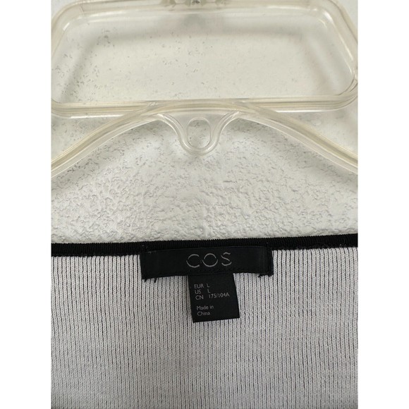 COS Puff Sleeve Half Sleeve Black Sweater Top Contemporary Minimal Women's Large - Picture 3 of 9